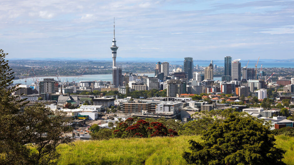 A peaceful view of Aukland, New Zealand